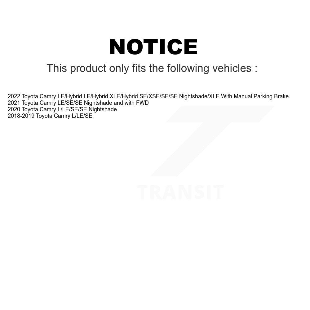 Front Rear Coated Disc Brake Rotors Kit For Toyota Camry KG-101298