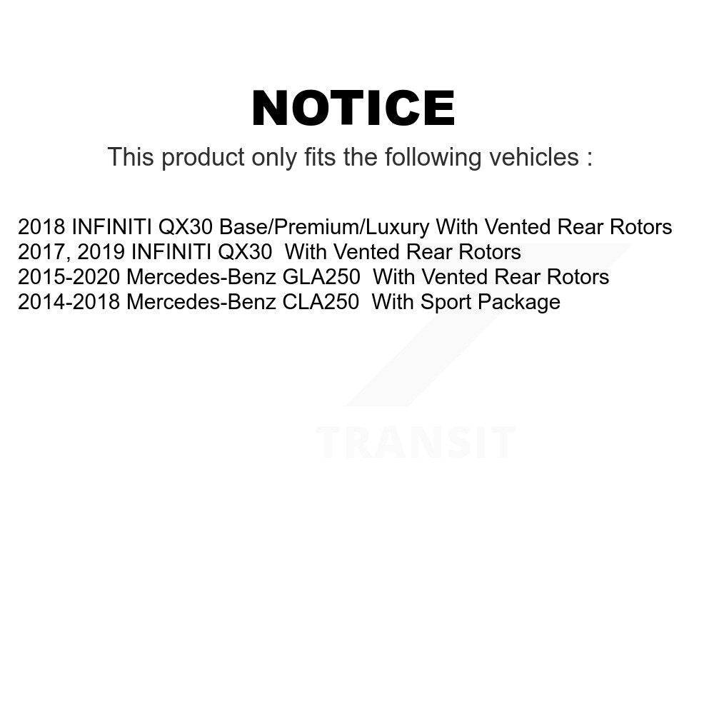 Front Rear Coated Disc Brake Rotors Kit For Mercedes-Benz CLA250 GLA250 INFINITI QX30 KG-101382