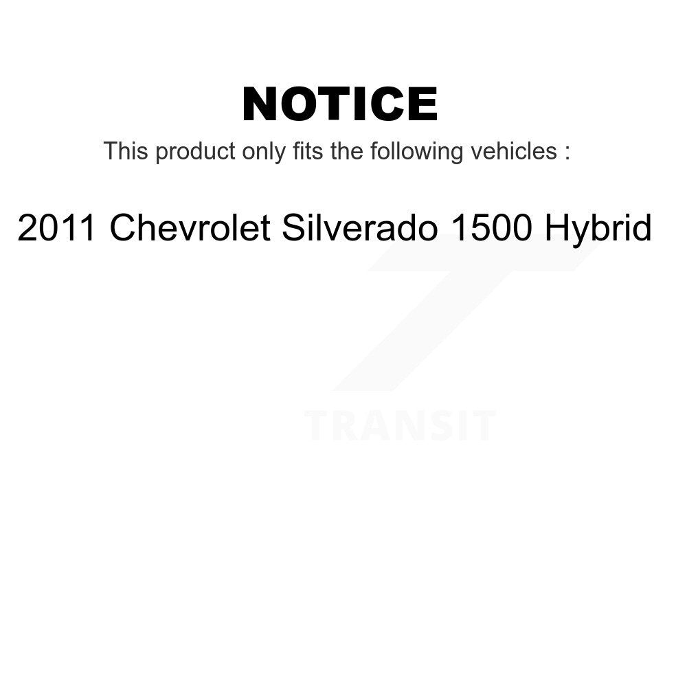 Front Rear Disc Brake Rotors Drums Kit For 2011 Chevrolet Silverado 1500 Hybrid KG-101452