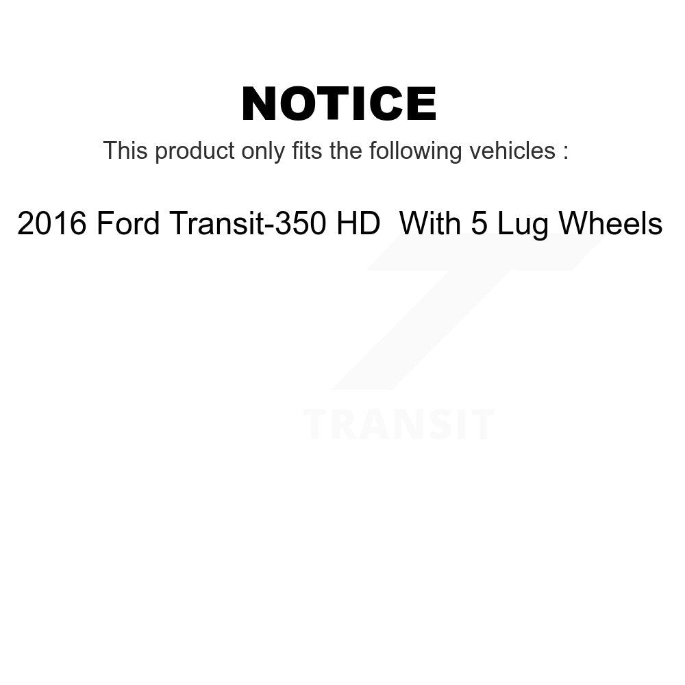 Front Rear Coated Disc Brake Rotors Kit For 2016 Ford Transit-350 HD With 5 Lug Wheels KG-101560