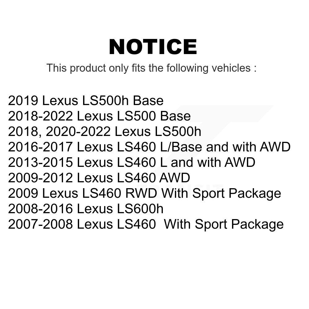 Front Coated Disc Brake Rotors Kit For Lexus LS460 LS500 LS600h LS500h KG-101633