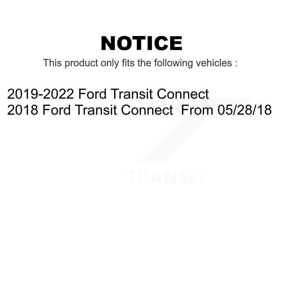 Rear Coated Disc Brake Rotors Pair For Ford Transit Connect KG-101638
