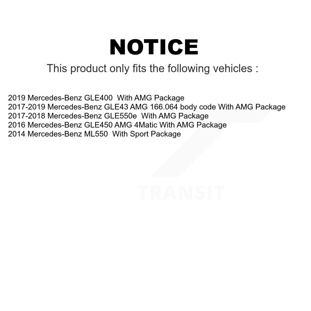Front Rear Coated Disc Brake Rotors Kit For Mercedes-Benz GLE43 AMG GLE450 GLE400 ML550 GLE550e KG-101695