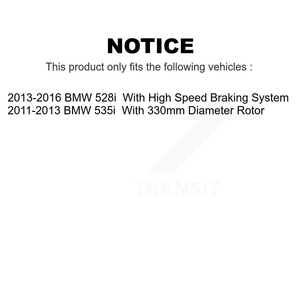 Front Rear Coated Disc Brake Rotors And Hub Assembly Kit For BMW 528i 535i KG-101723