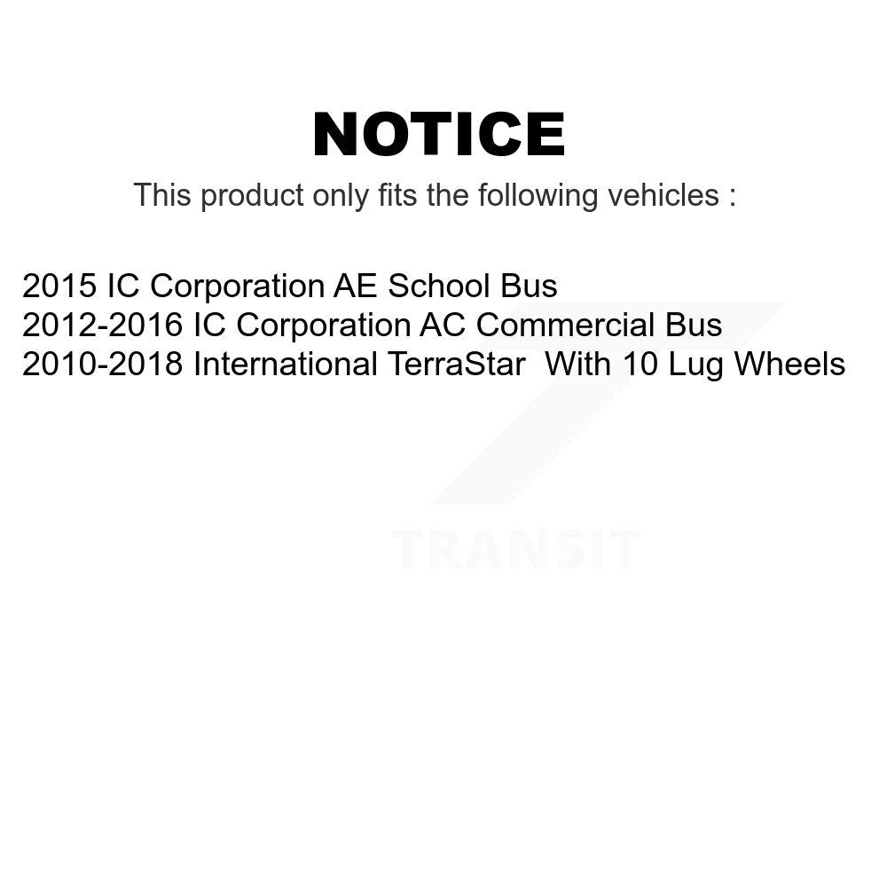 Front Rear Coated Disc Brake Rotors Kit For International IC Corporation TerraStar AE School Bus AC Commercial KG-101747
