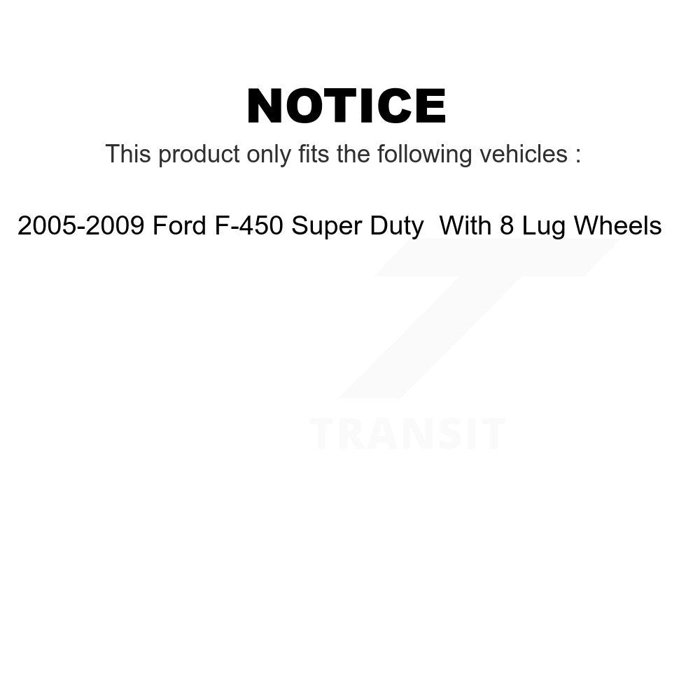 Front Rear Coated Disc Brake Rotors Kit For 2005-2009 Ford F-450 Super Duty With 8 Lug Wheels KG-101748