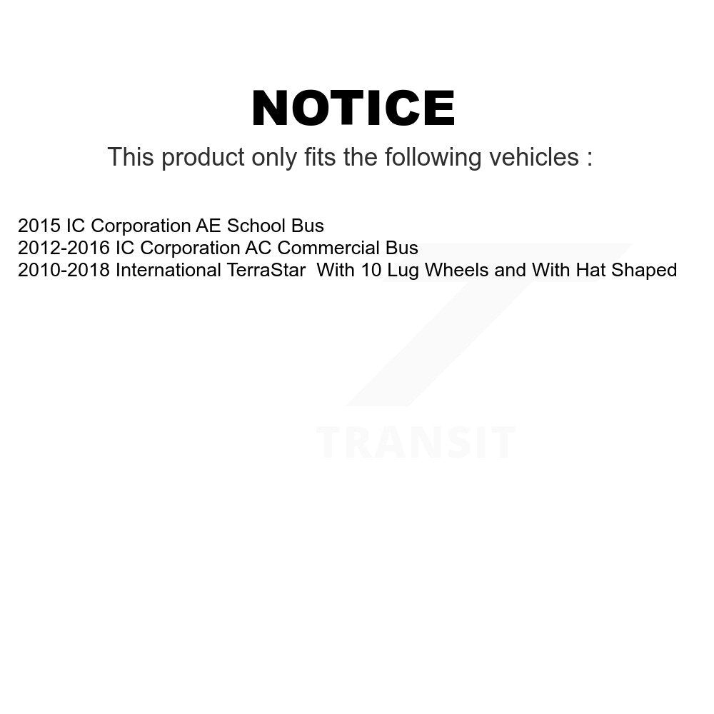 Front Coated Disc Brake Rotors Pair For International IC Corporation TerraStar AE School Bus AC Commercial KG-101763