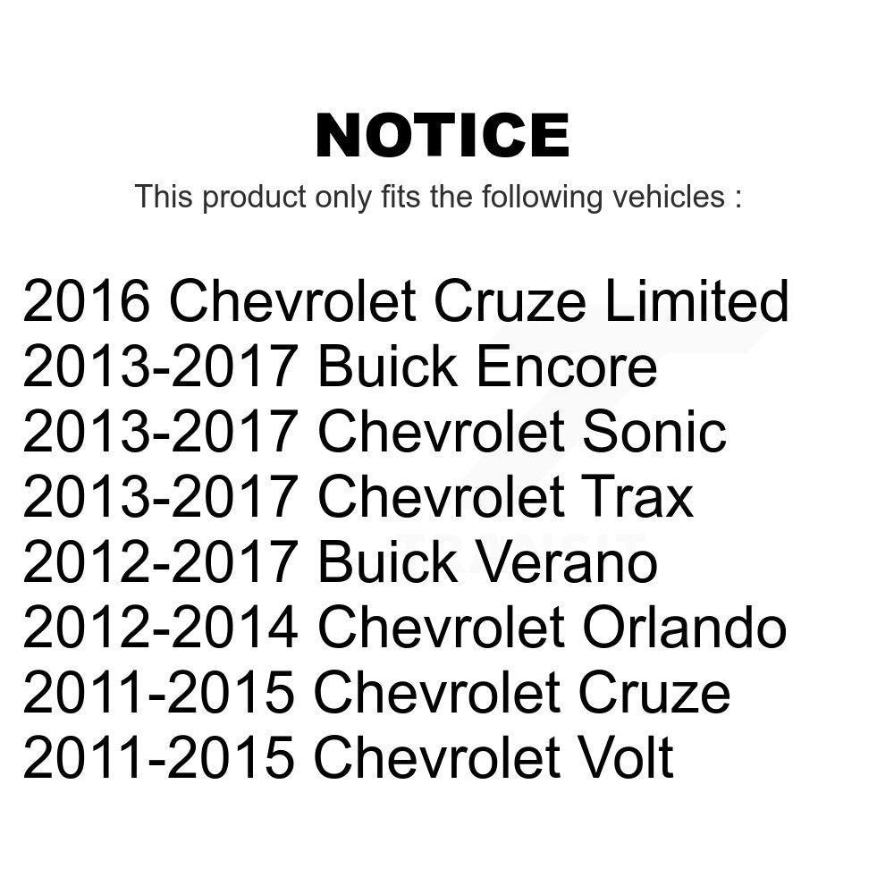 Front Rear Semi-Metallic Brake Pads Kit For Chevrolet Cruze Buick Sonic Encore Trax Verano Limited Volt Orlando KPF-100214