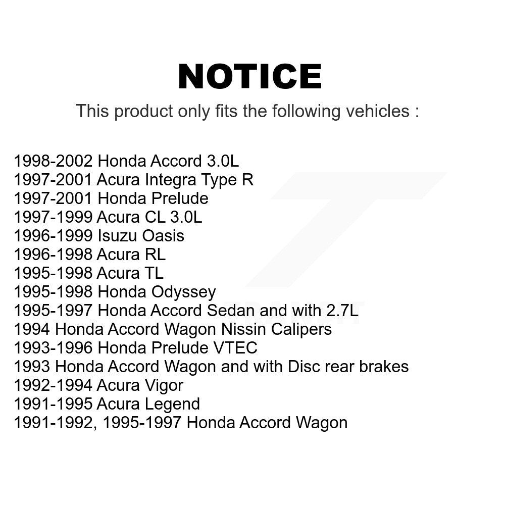 Front Rear Semi-Metallic Brake Pads Kit For Honda Accord Acura Integra Prelude Odyssey CL Legend TL RL Vigor Isuzu Oasis KPF-100306