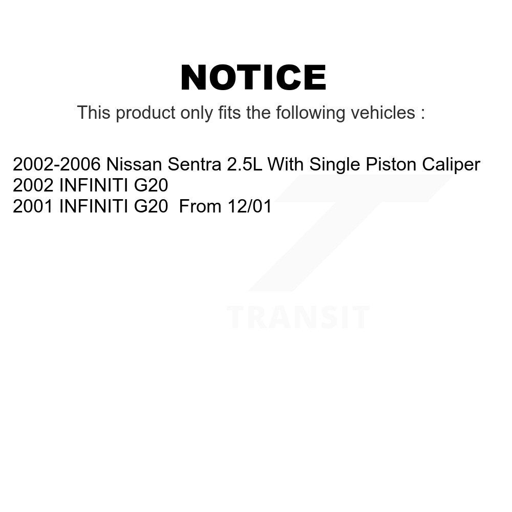 Front Rear Semi-Metallic Brake Pads Kit For Nissan Sentra Infiniti G20 INFINITI KPF-100320