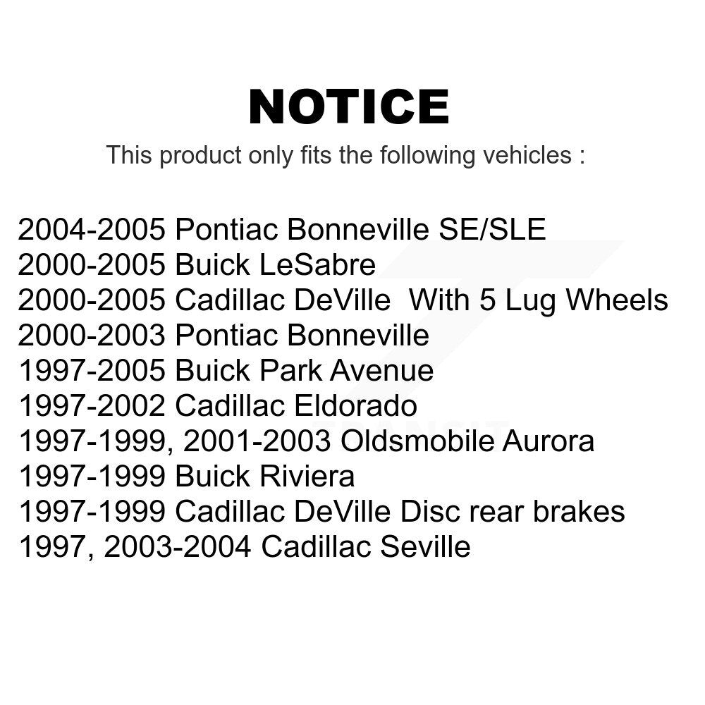 Front Rear Semi-Metallic Brake Pads Kit For Buick LeSabre Cadillac DeVille Park Avenue Pontiac Bonneville Eldorado Oldsmobile Aurora Seville Riviera KPF-100330