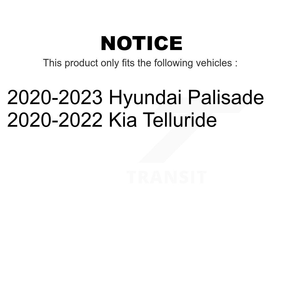 Front Rear Semi-Metallic Brake Pads Kit For Kia Telluride Hyundai Palisade KPF-100656