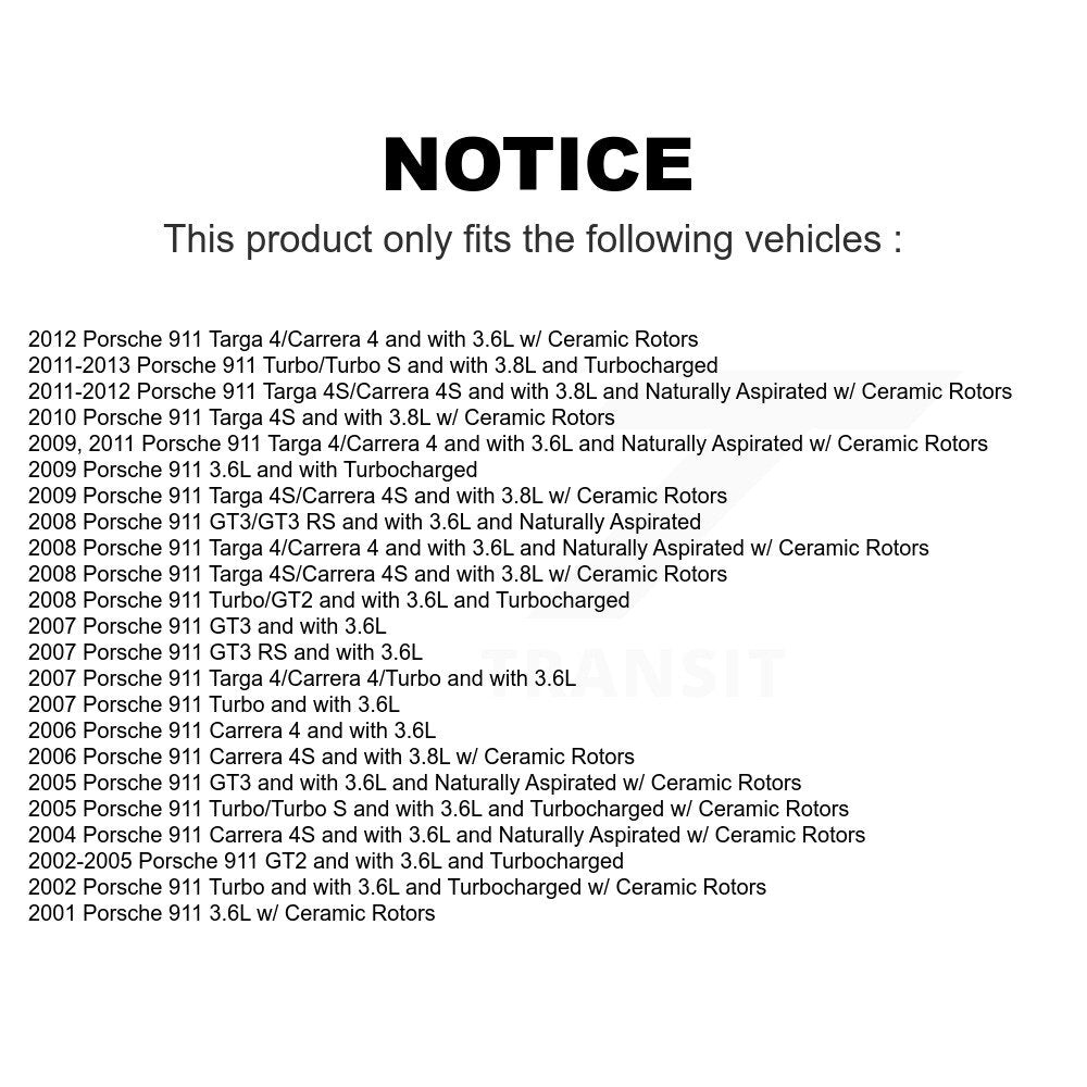 Mpulse Front Disc Brake Pads Wear Sensor (2 Pack) For Porsche 911 KSE-100001