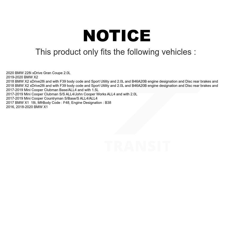 Mpulse Front Disc Brake Pads Wear Sensor (2 Pack) For BMW X1 Mini Cooper Countryman X2 Clubman 228i xDrive Gran Coupe KSE-100042