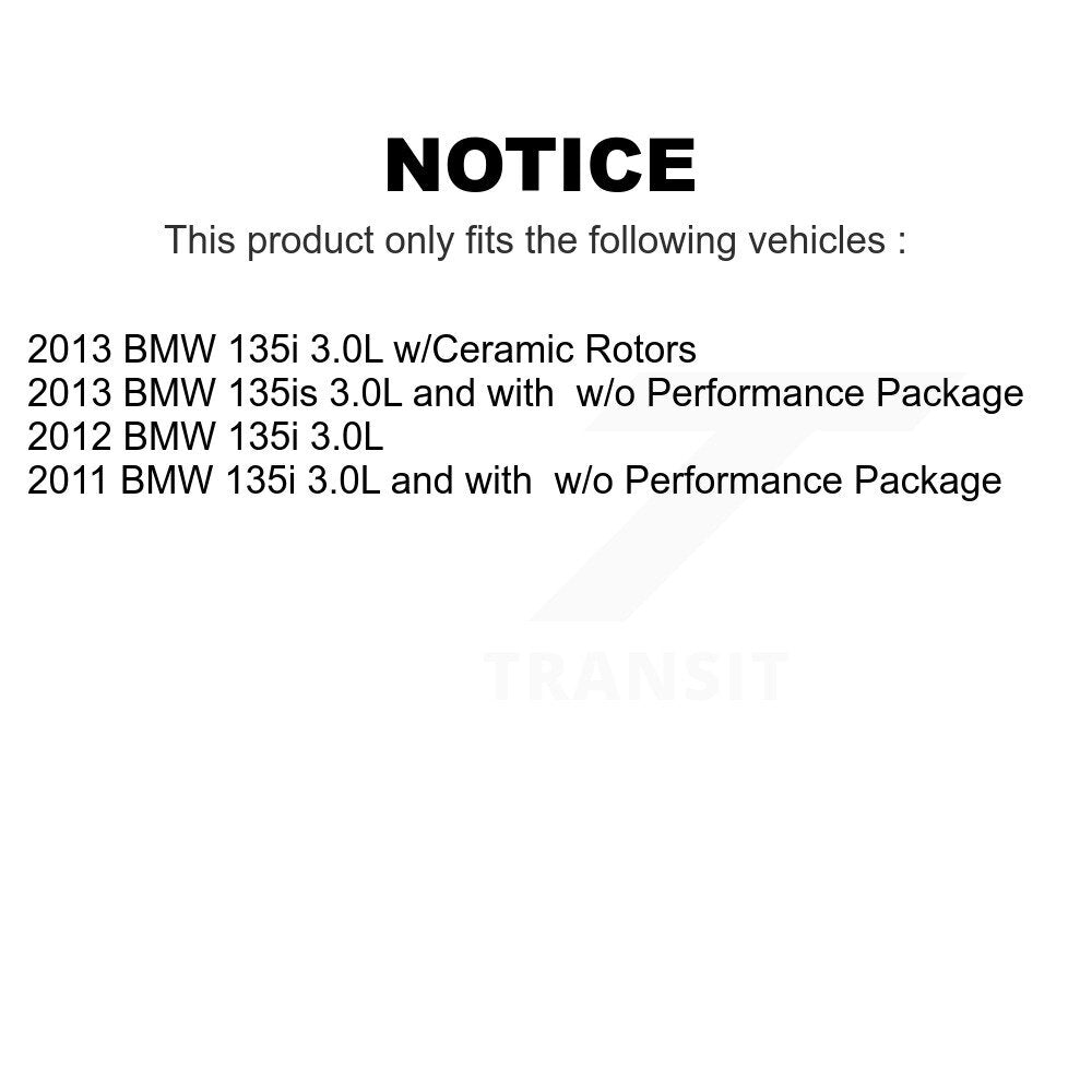 Mpulse Front Disc Brake Pads Wear Sensor (2 Pack) For BMW 135i 135is KSE-100072