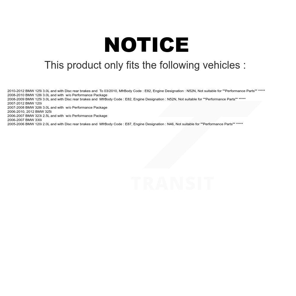 Mpulse Front Disc Brake Pads Wear Sensor (2 Pack) For BMW 328i 325i 330i 128i 125i 120i 323i KSE-100085