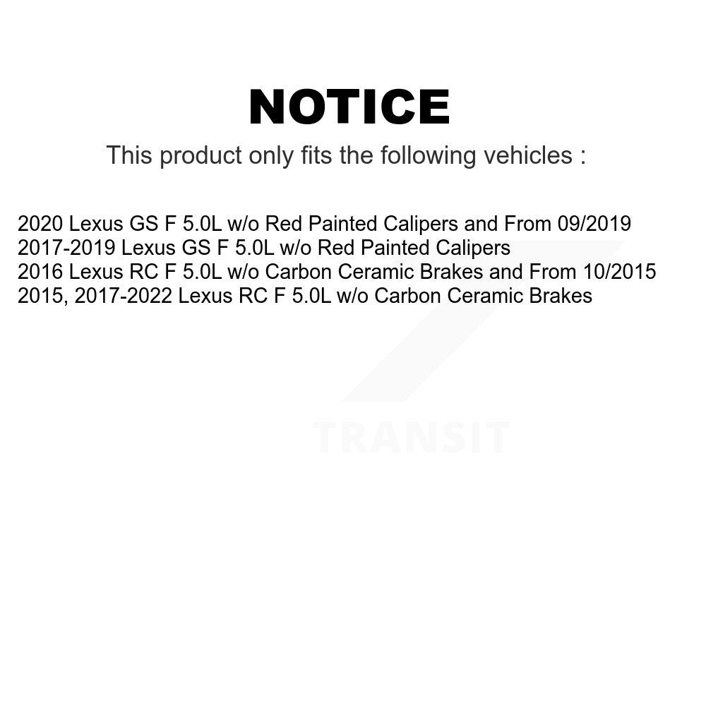 Mpulse Front Disc Brake Pads Wear Sensor (2 Pack) For Lexus RC F GS 5.0L KSE-100086