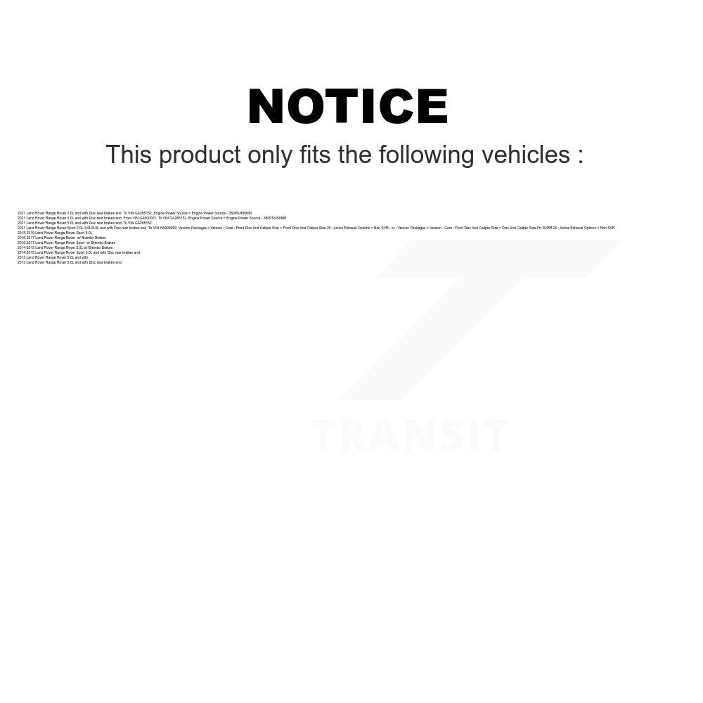 Mpulse Front Disc Brake Pads Wear Sensor (2 Pack) For Land Rover Range Sport KSE-100096