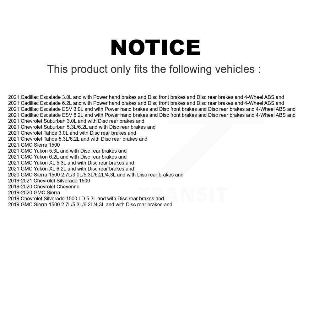 Mpulse Front Disc Brake Pads Wear Sensor (2 Pack) For Chevrolet Silverado 1500 GMC Sierra LD Cadillac Tahoe Yukon Escalade Suburban XL Cheyenne ESV KSE-100106