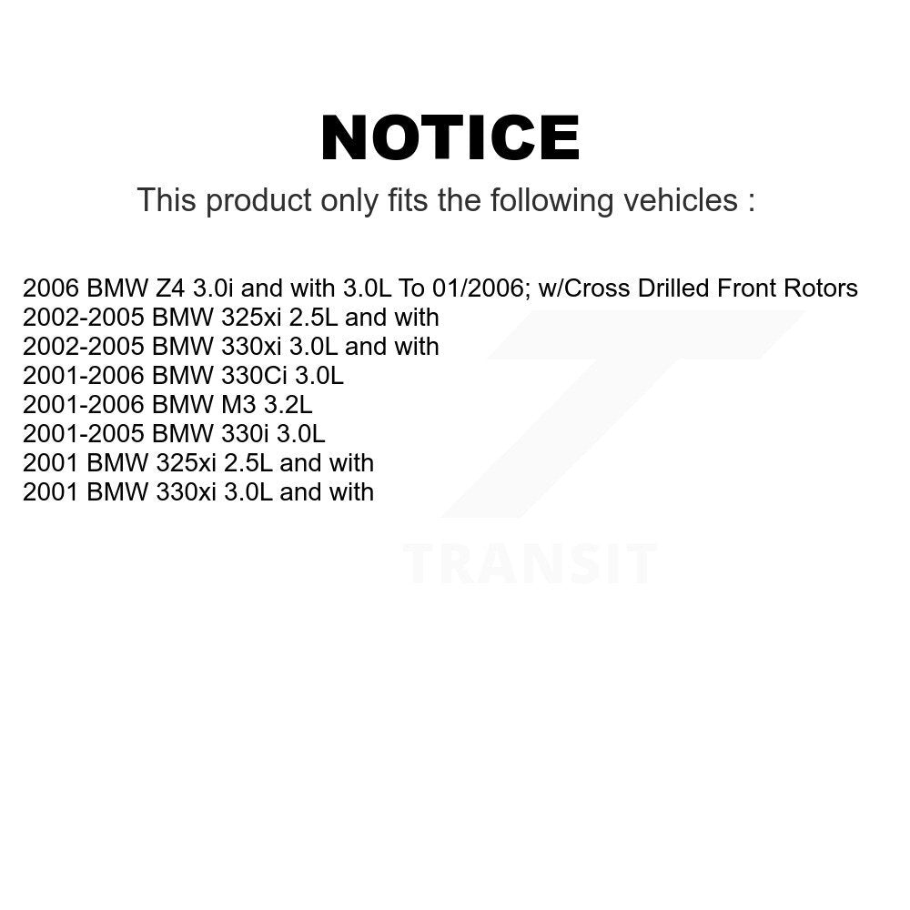 Mpulse Front Disc Brake Pads Wear Sensor (2 Pack) For BMW 330Ci 330i 325xi M3 330xi Z4 KSE-100110