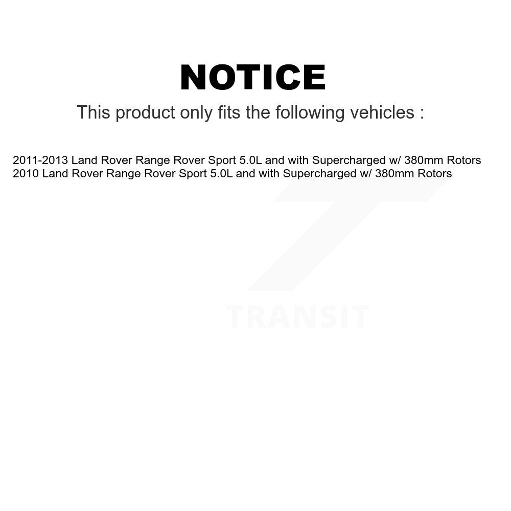 Mpulse Front Disc Brake Pads Wear Sensor (2 Pack) For 2010-2013 Land Rover Range Sport 5.0L with Supercharged w 380mm Rotors KSE-100111