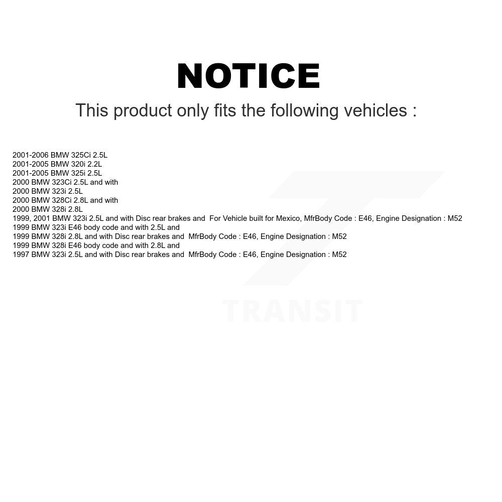 Mpulse Front Rear Disc Brake Pads Wear Sensor (4 Pack) For BMW 325i 325Ci 323i 328i 323Ci 328Ci 320i KSE-100158