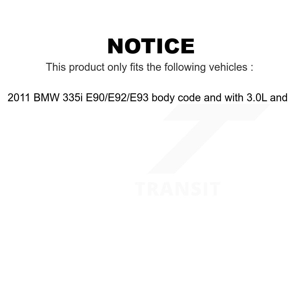 Mpulse Front Rear Disc Brake Pads Wear Sensor (4 Pack) For 2011 BMW 335i E90 E92 E93 body code with 3.0L and KSE-100162