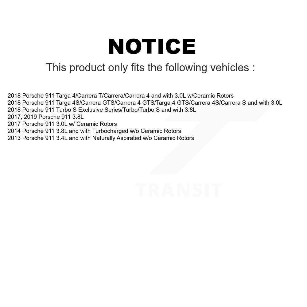 Mpulse Front Rear Disc Brake Pads Wear Sensor (4 Pack) For Porsche 911 KSE-100183