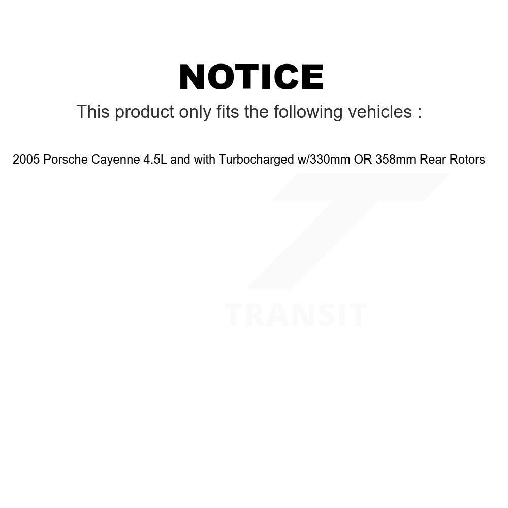 Mpulse Front Rear Disc Brake Pads Wear Sensor (4 Pack) For 2005 Porsche Cayenne 4.5L with Turbocharged w 330mm OR 358mm Rotors KSE-100238