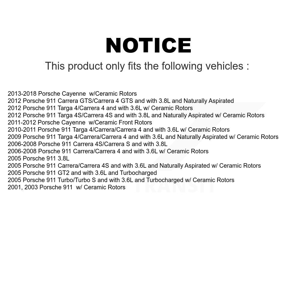 Mpulse Rear Disc Brake Pads Wear Sensor (2 Pack) For Porsche Cayenne 911 KSE-100247