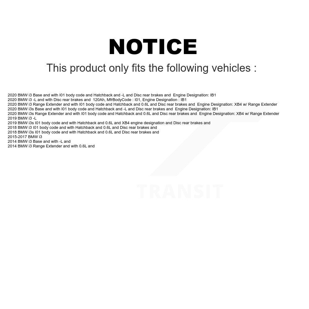 Mpulse Rear Disc Brake Pads Wear Sensor (2 Pack) For BMW i3 i3s KSE-100311