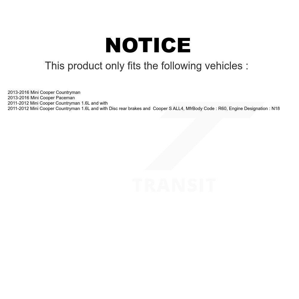 Mpulse Rear Disc Brake Pads Wear Sensor (2 Pack) For Mini Cooper Countryman Paceman KSE-100336