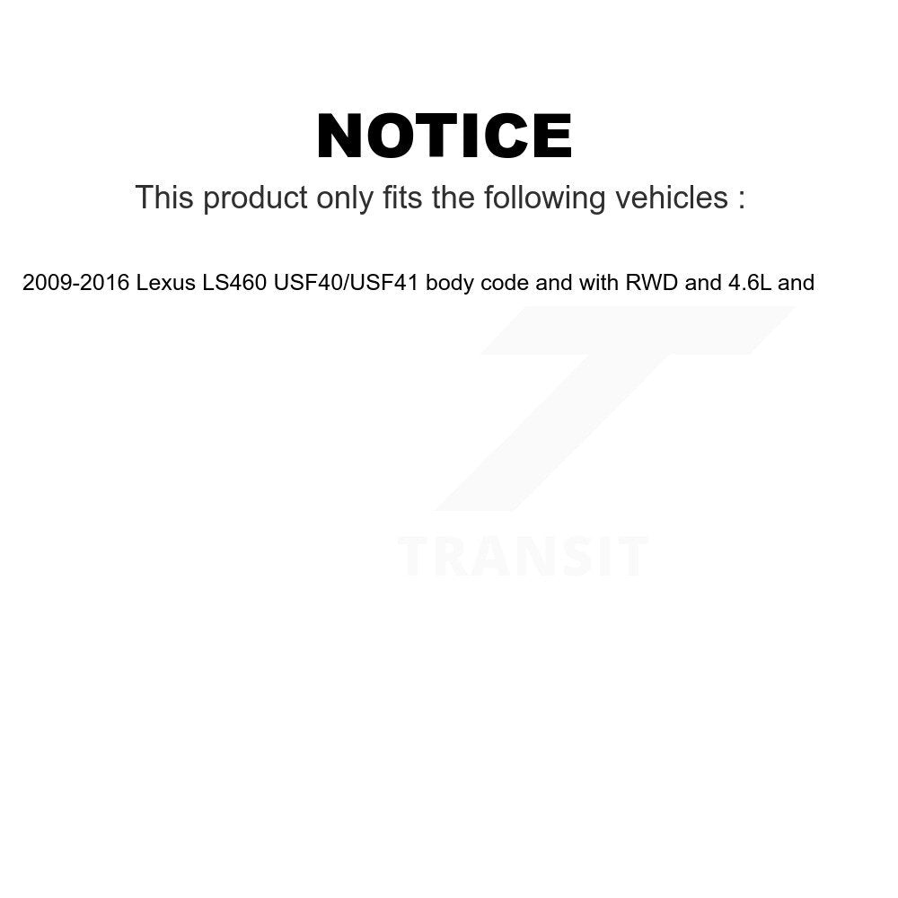 Mpulse Rear Disc Brake Pads Wear Sensor (2 Pack) For 2009-2016 Lexus LS460 USF40 USF41 body code with RWD 4.6L and KSE-100377