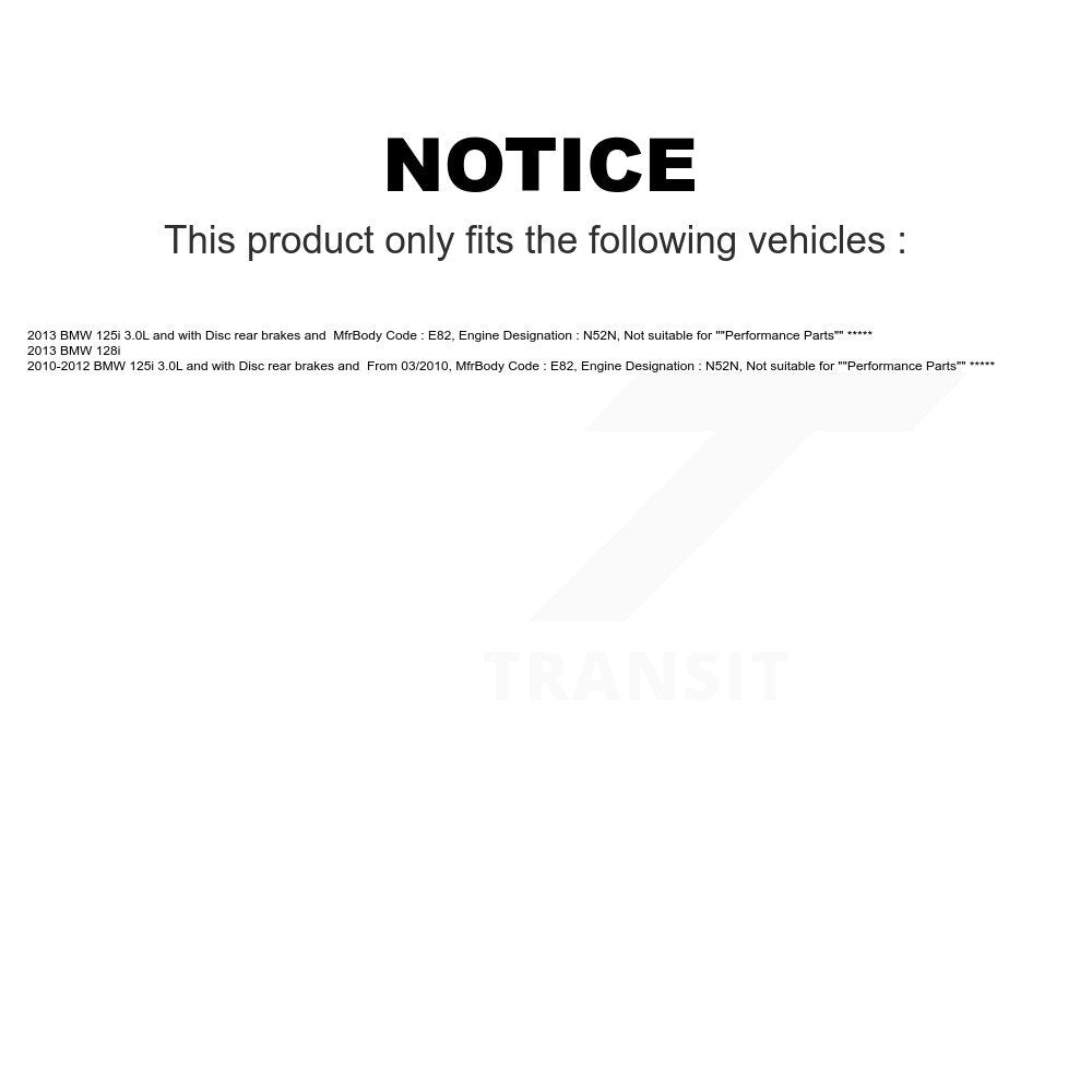 Mpulse Front Rear Disc Brake Pads Wear Sensor (4 Pack) For BMW 128i 125i KSE-100409