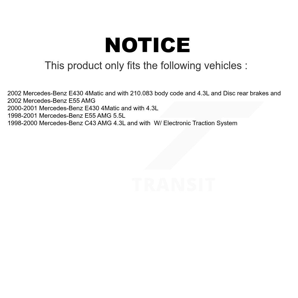 Mpulse Front Rear Disc Brake Pads Wear Sensor (4 Pack) For Mercedes-Benz E430 E55 AMG C43 KSE-100422