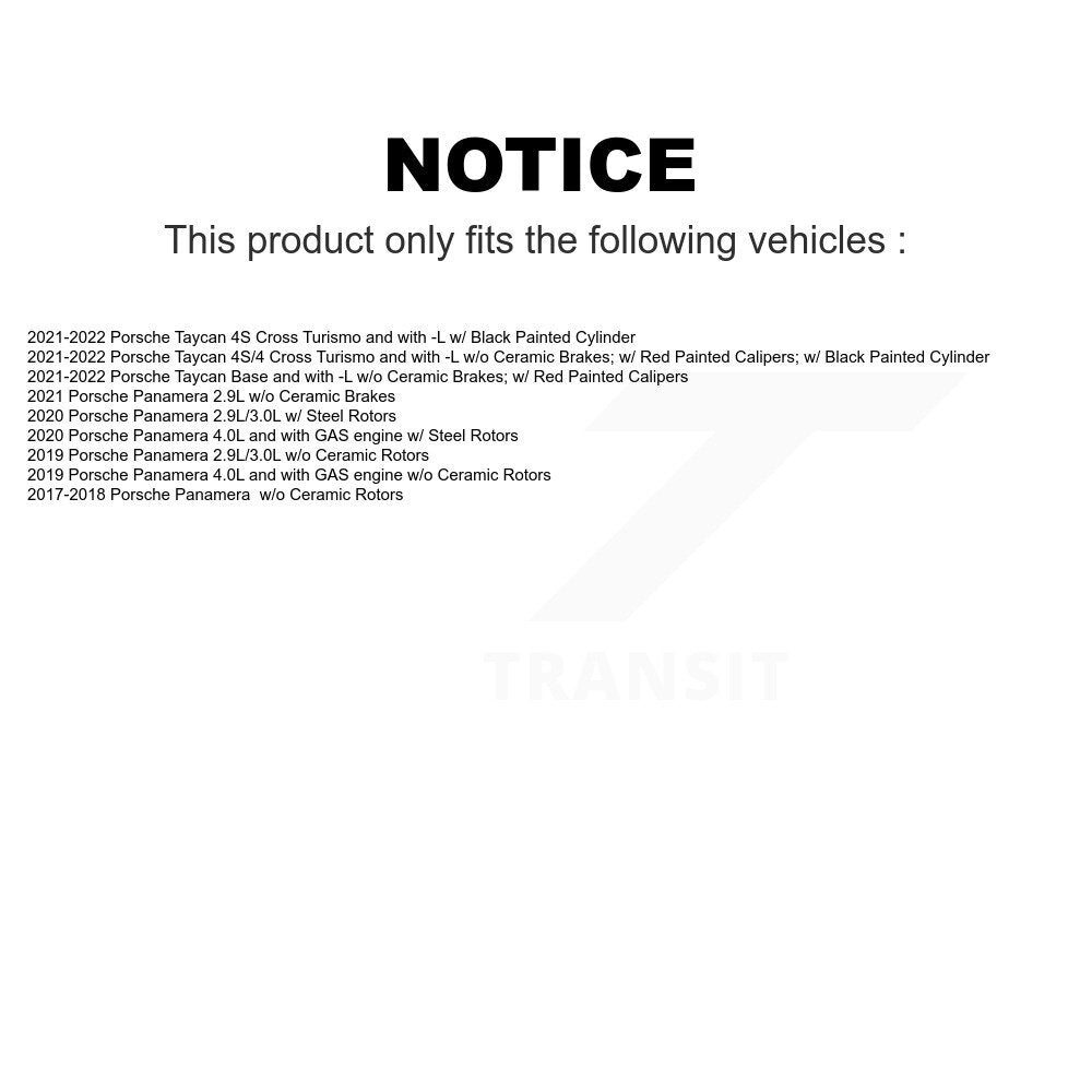 Mpulse Front Rear Disc Brake Pads Wear Sensor (4 Pack) For Porsche Panamera Taycan KSE-100424