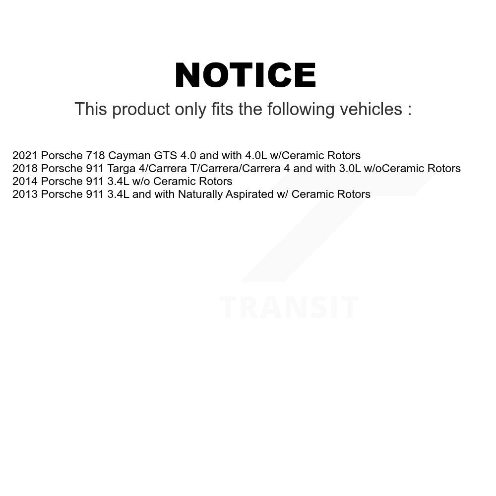 Mpulse Front Rear Disc Brake Pads Wear Sensor (4 Pack) For Porsche 911 718 Cayman KSE-100427