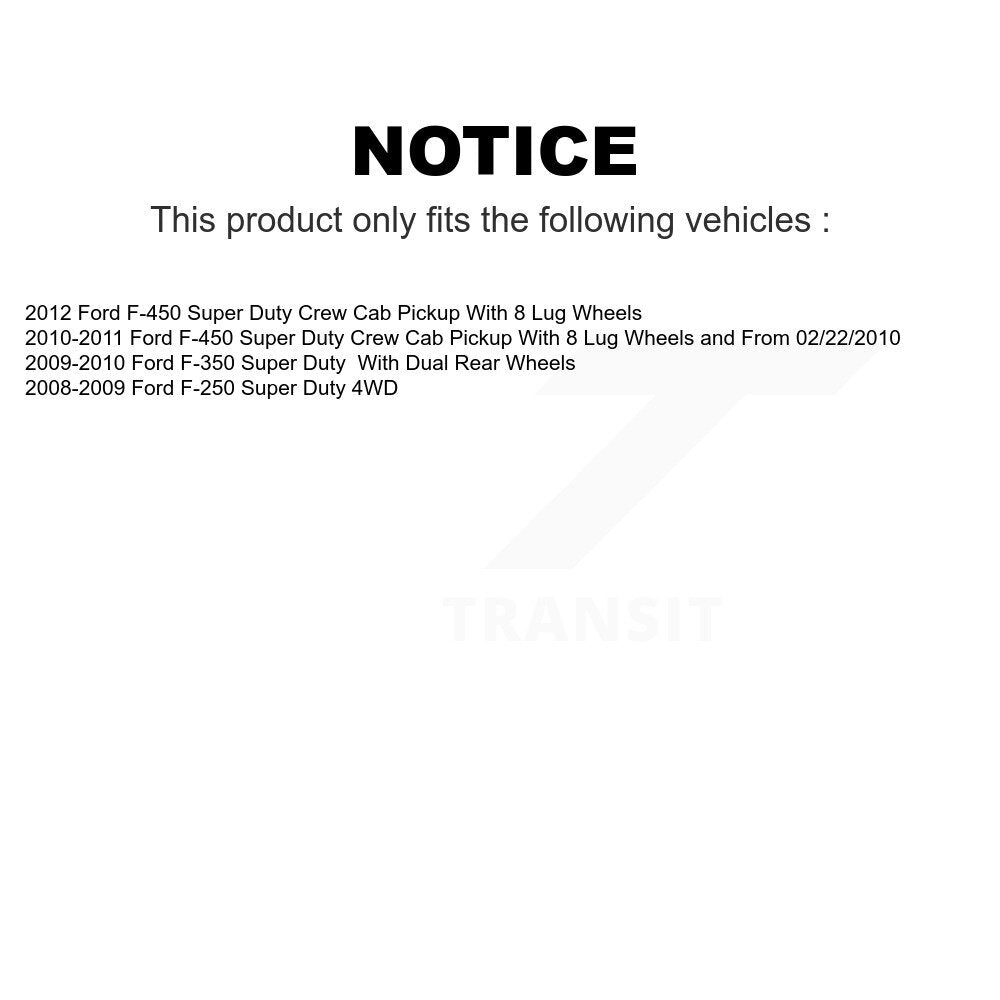 Front Rear Semi-Metallic Brake Pads Kit For Ford F-250 Super Duty F-350 F-450 KSM-100038