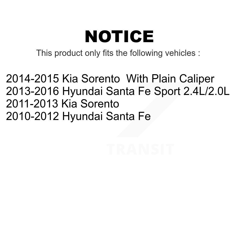 Front Rear Semi-Metallic Brake Pads Kit For Kia Sorento Hyundai Santa Fe Sport KSM-100167
