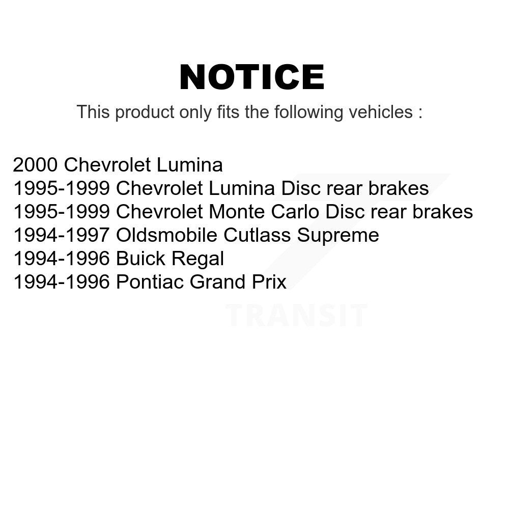 Front Rear Semi-Metallic Brake Pads Kit For Chevrolet Lumina Monte Carlo Buick Regal Oldsmobile Cutlass Supreme Pontiac Grand Prix KSM-100239