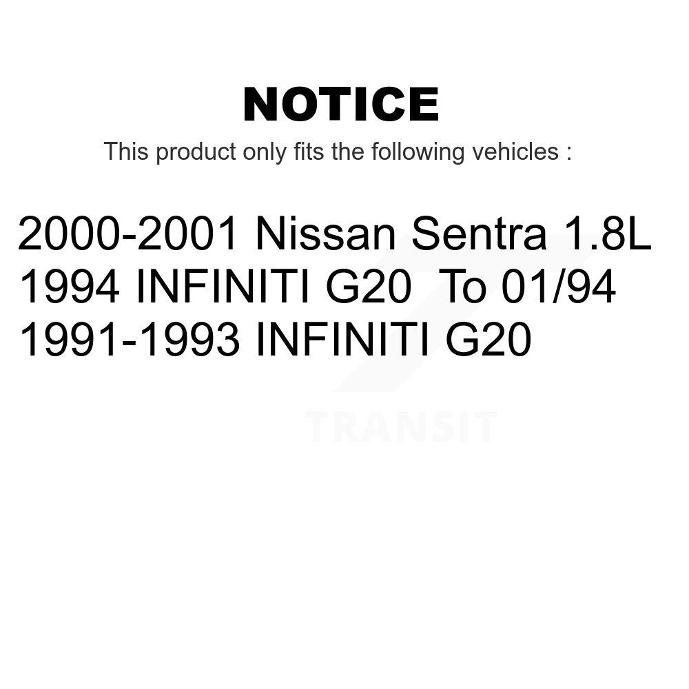 Front Rear Semi-Metallic Brake Pads Kit For Nissan Sentra Infiniti G20 INFINITI KSM-100243