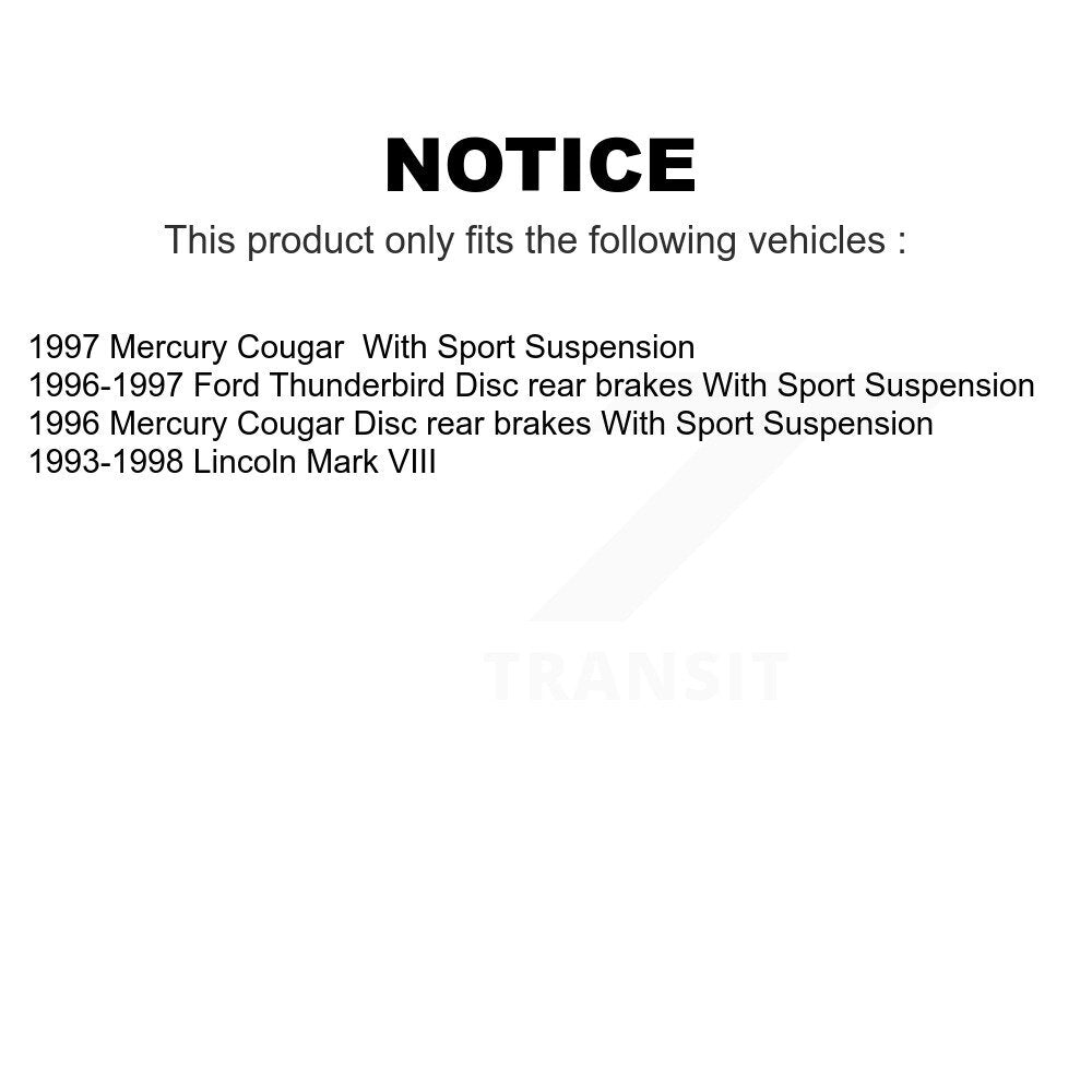 Front Rear Semi-Metallic Brake Pads Kit For Ford Thunderbird Lincoln Mark VIII Mercury Cougar KSM-100271