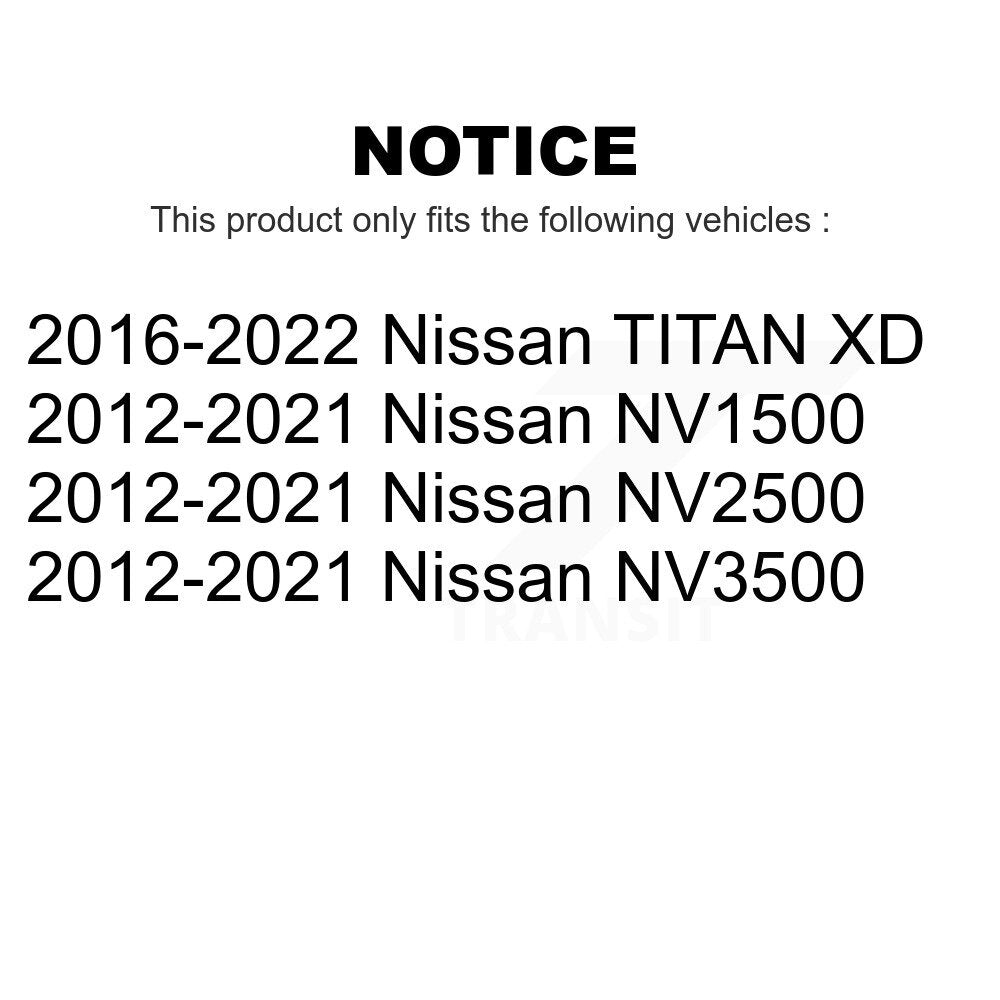 Front Rear Semi-Metallic Brake Pads Kit For Nissan NV2500 TITAN XD NV3500 NV1500 KSM-100502