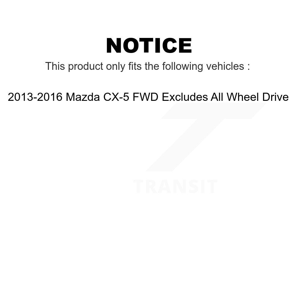 Front Control Arms Assembly And Complete Shock Tie Rods Link Sway Bar Suspension Kit (10Pc) For 2013-2016 Mazda CX-5 FWD Excludes All Wheel Drive KSS-104112