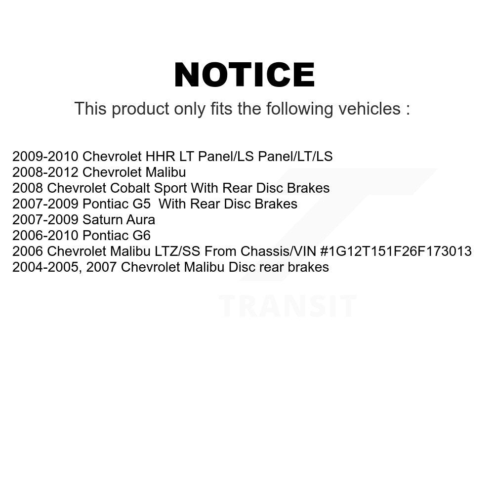 Front Rear Ceramic Brake Pads Kit For Chevrolet Malibu Pontiac G6 Cobalt Saturn Aura HHR G5 KTC-100085