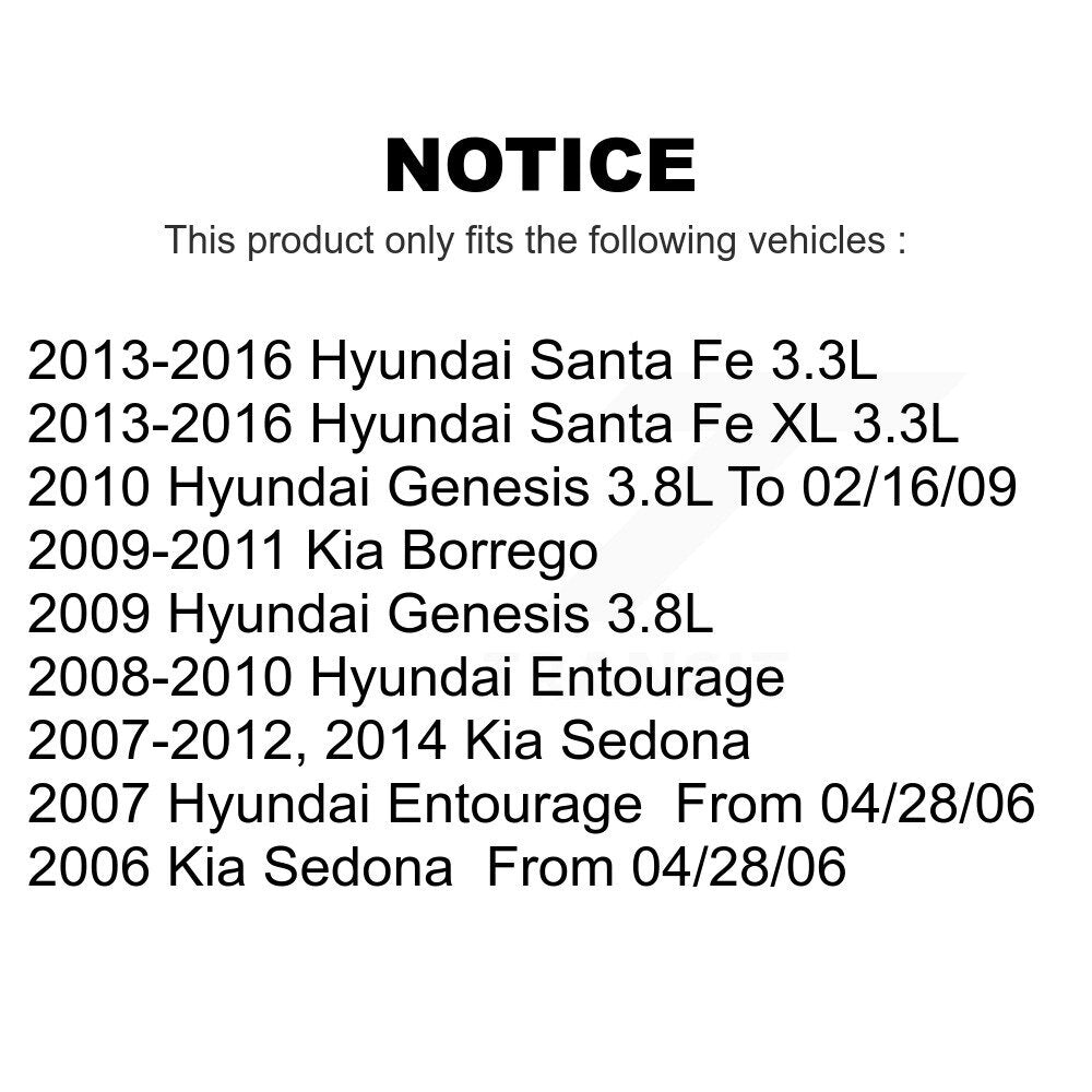 Front Rear Ceramic Brake Pads Kit For Kia Sedona Hyundai Santa Fe Entourage Genesis Borrego XL KTC-100097