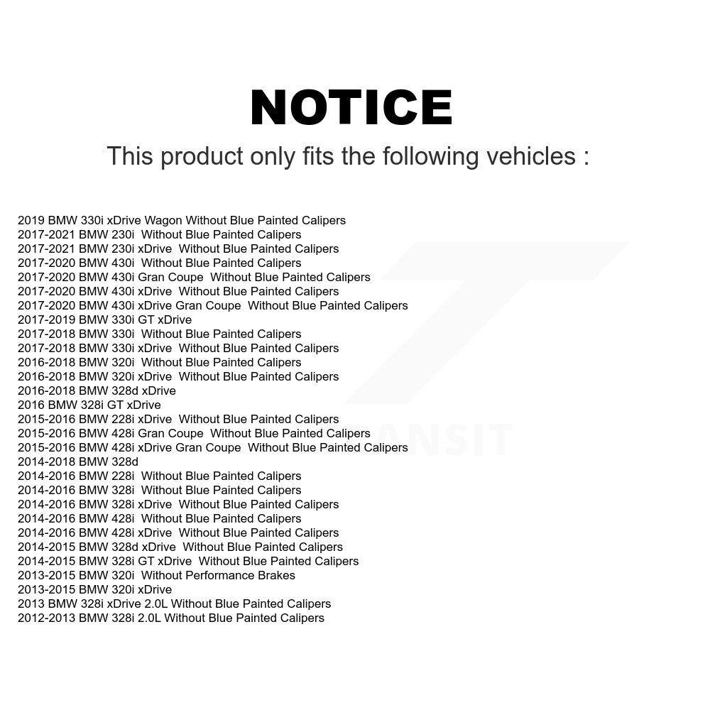 Front Rear Ceramic Brake Pads Kit For BMW 328i xDrive 320i 330i 428i 430i Gran Coupe GT 328d 228i 230i KTC-100250