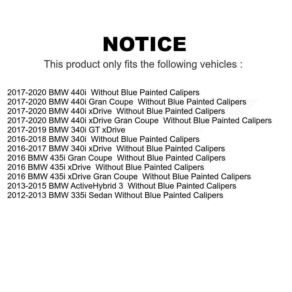 Front Rear Ceramic Brake Pads Kit For BMW 335i 340i 440i xDrive Gran Coupe 435i ActiveHybrid 3 GT KTC-100258