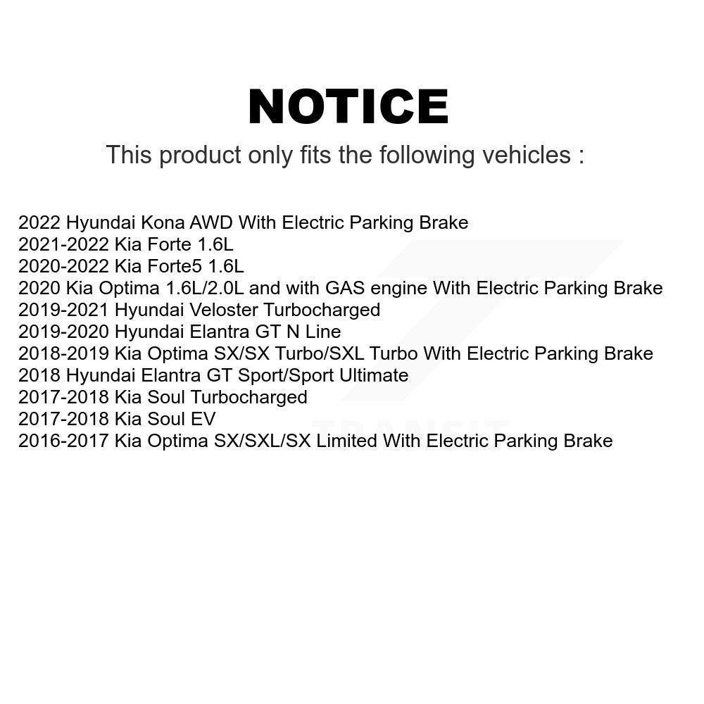 Front Rear Ceramic Brake Pads Kit For Kia Optima Soul Hyundai Elantra GT Veloster EV Kona Forte Forte5 KTC-100315