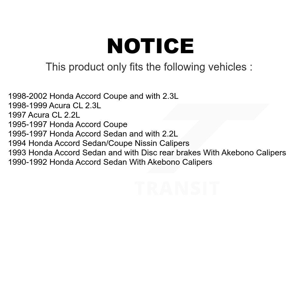 Front Rear Ceramic Brake Pads Kit For Honda Accord Acura CL KTC-100327